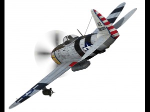 republic p-47 thunderbolt - passionate patsy 3D Model