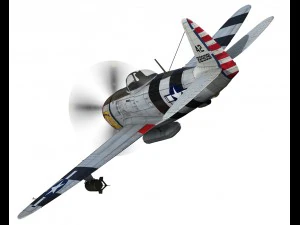republic p-47 thunderbolt - passionate patsy 3D Model