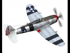 republic p-47 thunderbolt - passionate patsy 3D Model