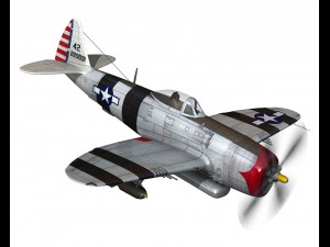 republic p-47 thunderbolt - passionate patsy 3D Model
