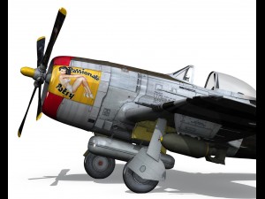 republic p-47 thunderbolt - passionate patsy 3D Model