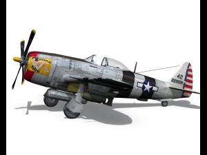 republic p-47 thunderbolt - passionate patsy 3D Model
