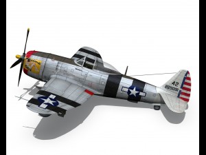 republic p-47 thunderbolt - passionate patsy 3D Model