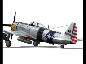 republic p-47 thunderbolt - passionate patsy 3D Model