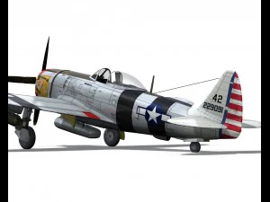 republic p-47 thunderbolt - passionate patsy 3D Model