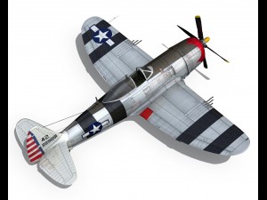 republic p-47 thunderbolt - passionate patsy 3D Model