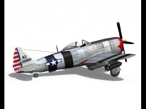 republic p-47 thunderbolt - passionate patsy 3D Model