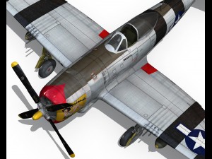 republic p-47 thunderbolt - passionate patsy 3D Model