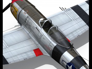 republic p-47 thunderbolt - passionate patsy 3D Model