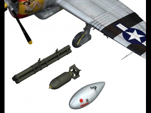 republic p-47 thunderbolt - passionate patsy 3D Model