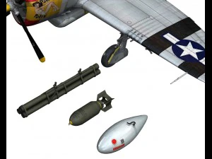 republic p-47 thunderbolt - passionate patsy 3D Model