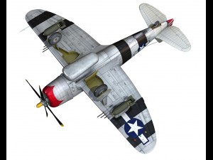republic p-47 thunderbolt - passionate patsy 3D Model