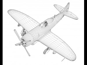 republic p-47 thunderbolt - passionate patsy 3D Model