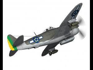republic p-47d thunderbolt - brazilian air force 3D Model