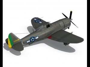 republic p-47d thunderbolt - brazilian air force 3D Model