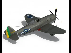republic p-47d thunderbolt - brazilian air force 3D Model