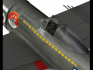 republic p-47d thunderbolt - brazilian air force 3D Model