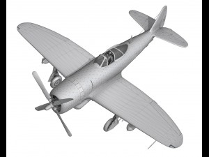 republic p-47d thunderbolt - brazilian air force 3D Model