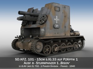sturmpanzer1 bison 1 pzdiv 3Dモデル