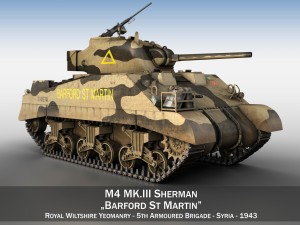 m4 sherman mk iii barford st martin 3D Model