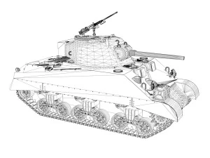m4 sherman mk iii barford st martin 3D Model