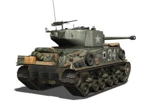 m4a3e8 hvss sherman army mule 3D Model