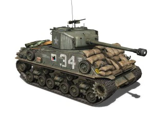 m4a3e8 hvss sherman army mule 3D Model