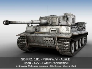 panzer vi kaplan 427'nin ilk &uuml;retimi 3D Model