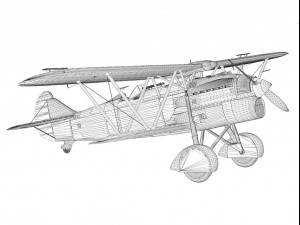 fiat cr32 - italy air force - gruppo baleari 3Dモデル
