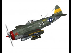 republic p-47d thunderbolt little bunny Modelo 3D