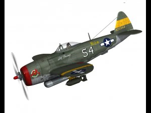 republic p-47d thunderbolt little bunny 3D Model