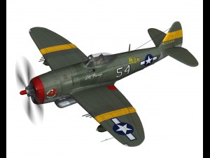 republic p-47d thunderbolt little bunny Modelo 3D