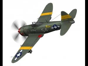 republic p-47d thunderbolt little bunny 3D Model