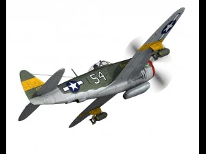 republic p-47d thunderbolt little bunny 3D Model