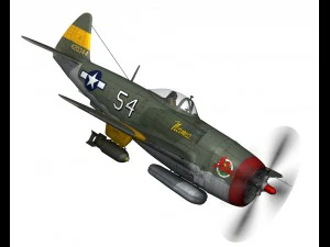 republic p-47d thunderbolt little bunny 3D Model