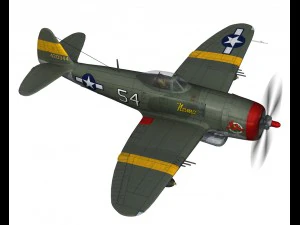 republic p-47d thunderbolt little bunny 3D Model