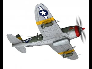 republic p-47d thunderbolt little bunny 3D Model