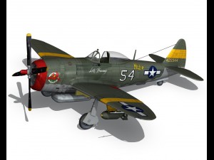 republic p-47d thunderbolt little bunny Modelo 3D