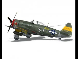 republic p-47d thunderbolt little bunny 3D Model