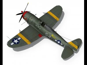 republic p-47d thunderbolt little bunny 3D Model