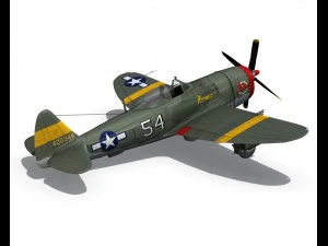 republic p-47d thunderbolt little bunny 3D Model