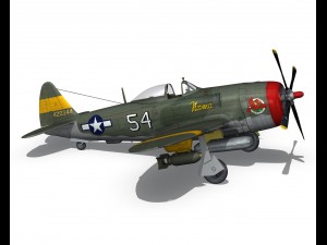 republic p-47d thunderbolt little bunny Modelo 3D