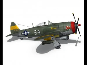 republic p-47d thunderbolt little bunny 3D Model