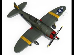 republic p-47d thunderbolt little bunny 3D Model