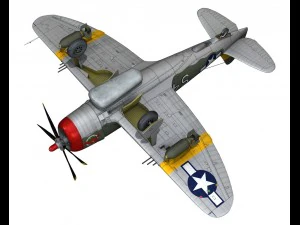 republic p-47d thunderbolt little bunny 3D Model
