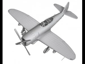 republic p-47d thunderbolt little bunny 3D Model