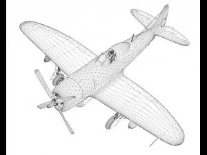 republic p-47d thunderbolt little bunny 3D Model