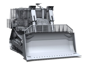 israeli armored d9r bulldozer Modello 3D