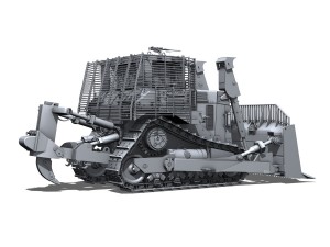 israeli armored d9r bulldozer Modello 3D