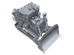 israeli armored d9r bulldozer Modello 3D